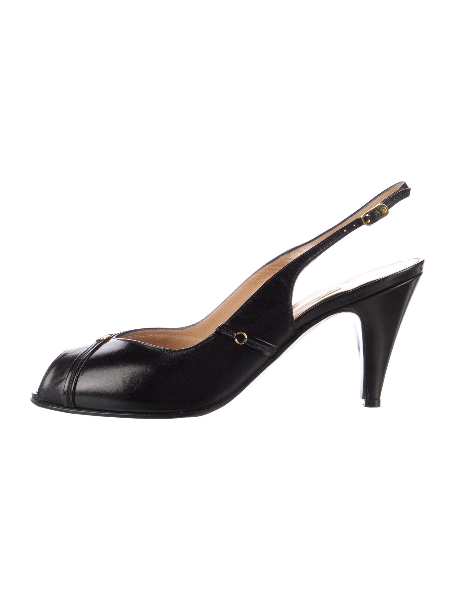 Gucci Vintage Interlocking G Logo Slingback Pumps